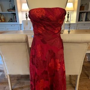 CARMEN MARC VALVO Floral Jacquard Formal Dress 6